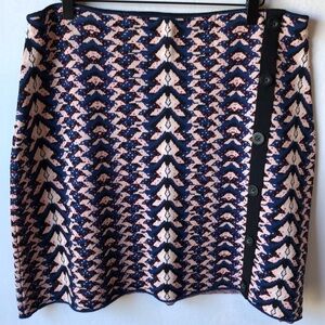 𝅺RACHEL Roy Skirt Size XXL Tribal Print Skirt & Button Detail